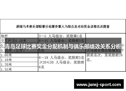 青岛足球比赛奖金分配机制与俱乐部绩效关系分析